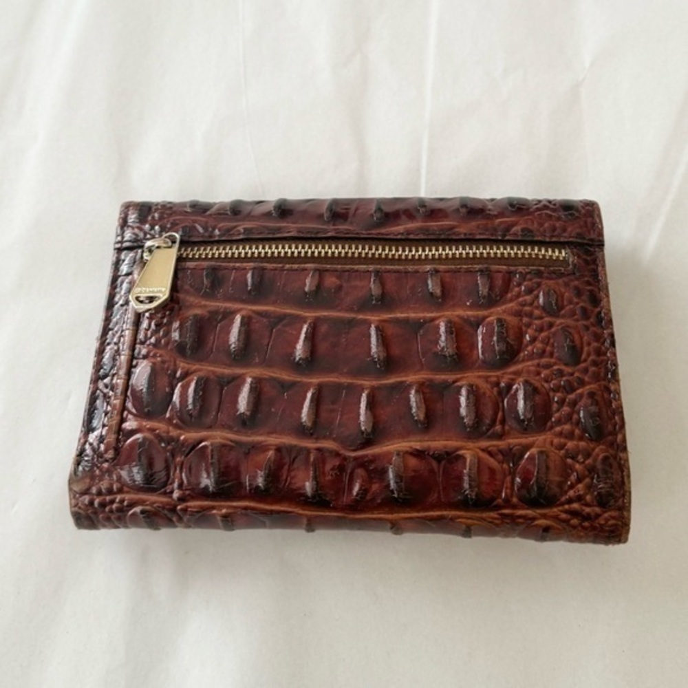Brahmin Cordelia Brown‎ Pecan Melbourne Croc Embossed Wallet - Picture 5 of 16